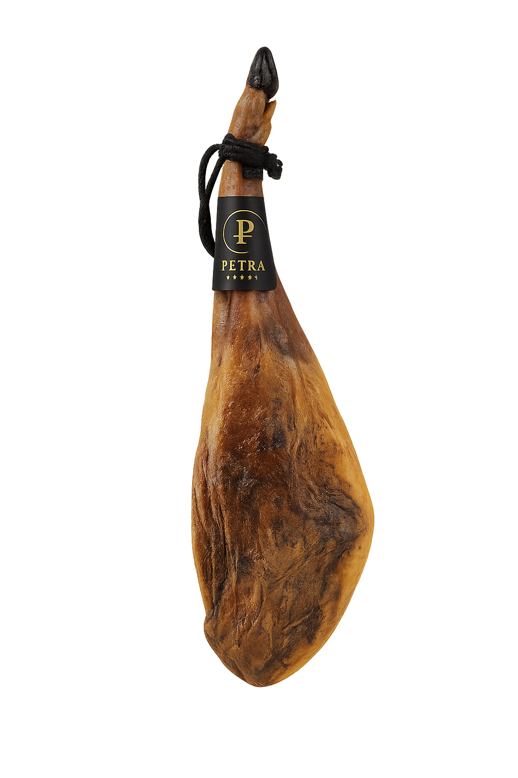 Jamón PETRA Gran Reserva — etiqueta negra dorada